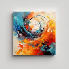 GENERICO - Pintura Abstracta Relieve: Lienzo Moderno 70x70 Cm