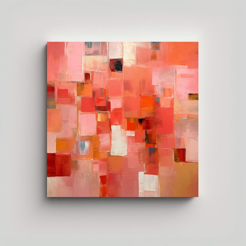 GENERICO - Cuadro Abstracto Juvenil En Tela Sublimada Con 80x80 Cm