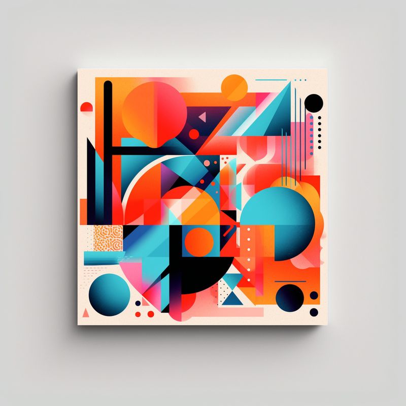 GENERICO - Pinturas Decorativas En Colores Brillantes Con 80x80 Cm