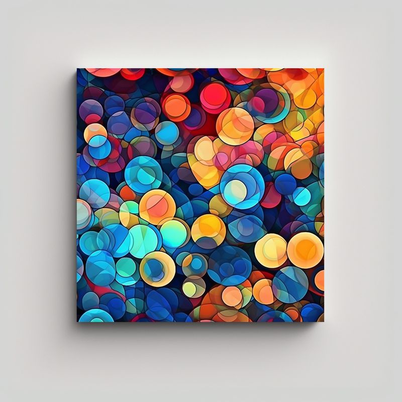 GENERICO - Pintura Abstracta Adorable Con Mosaico De 90x90 Cm