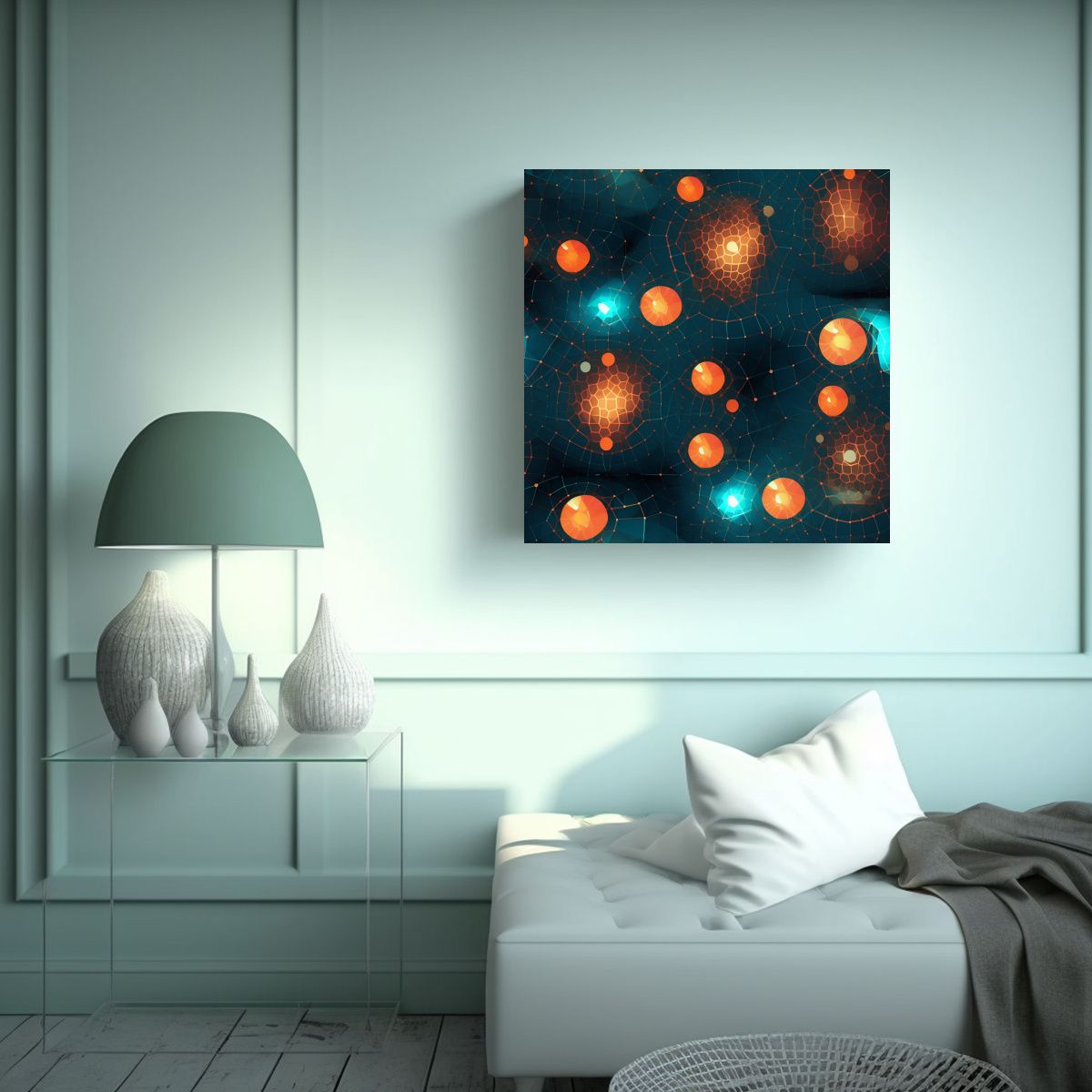 GENERICO - Arte Luminosa: Cuadros De Decoración De Fotones. 70x70 Cm