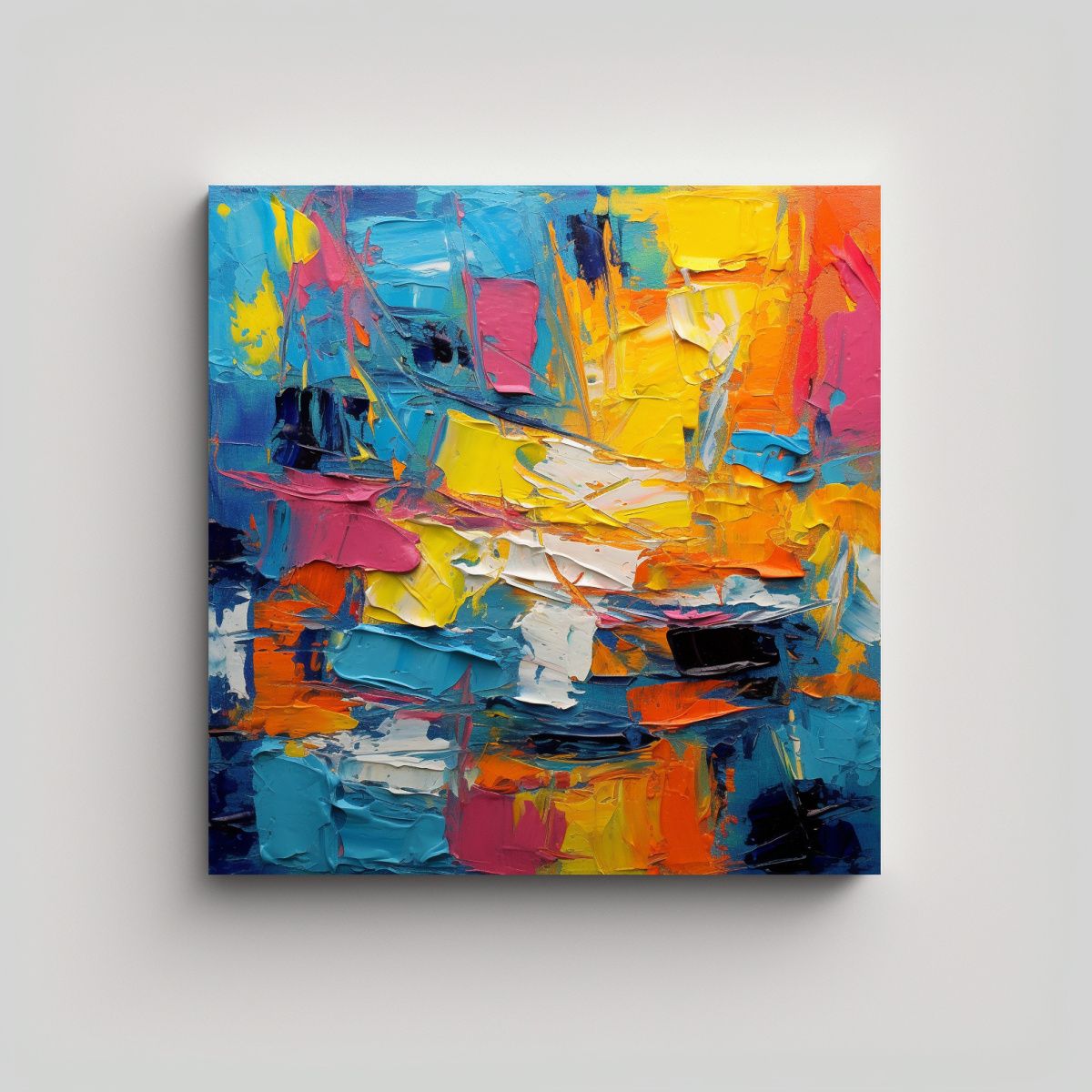 GENERICO - Arte De Pared Estudio De Textura Y Movimiento 50x50 Cm