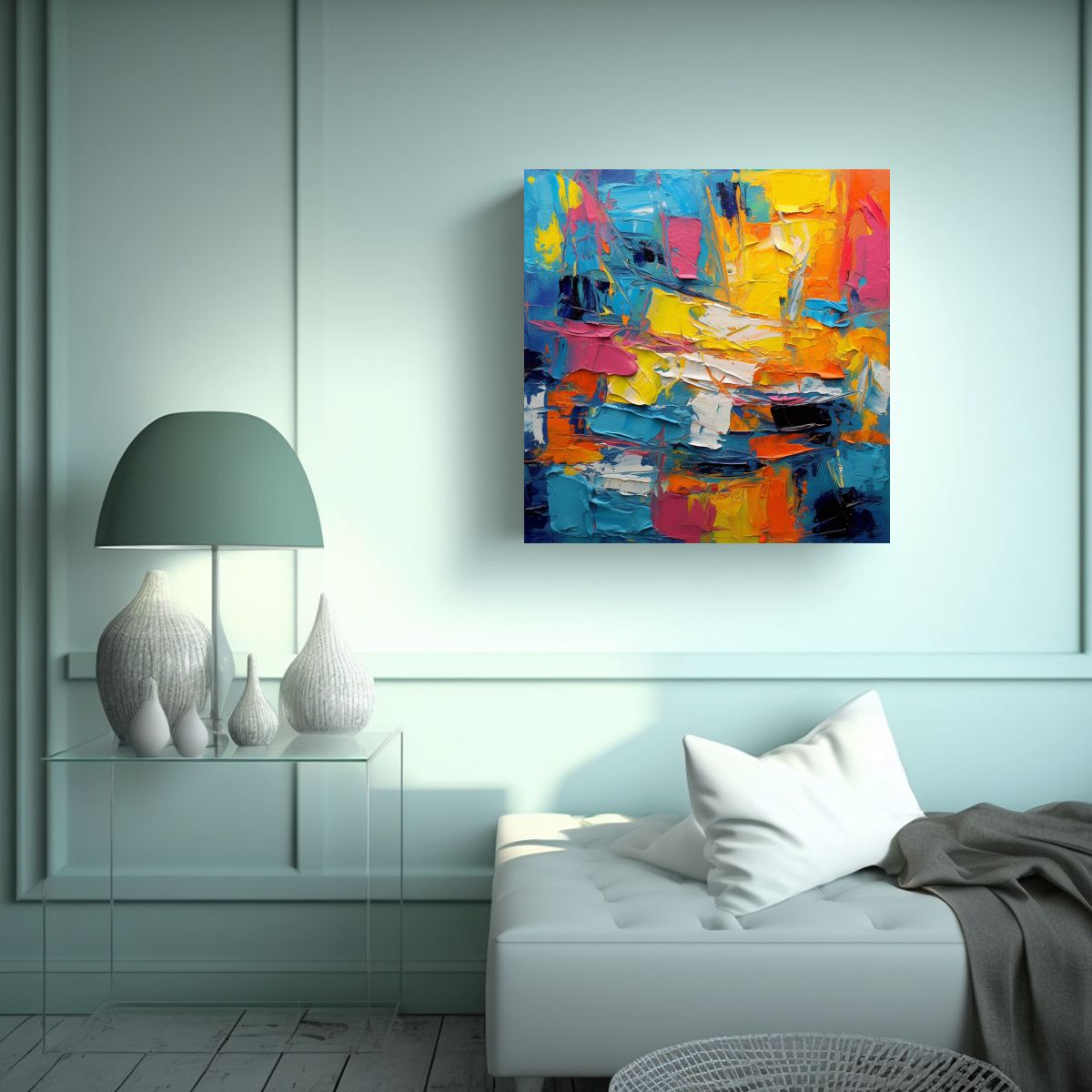 GENERICO - Arte De Pared Estudio De Textura Y Movimiento 50x50 Cm