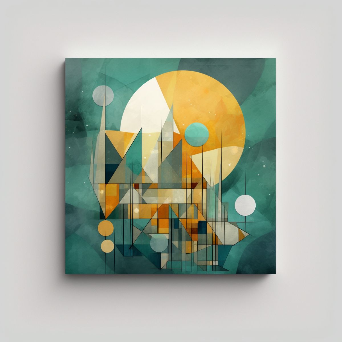 GENERICO - Pintura Decorativa Abstracta Con Temática 80x80 Cm