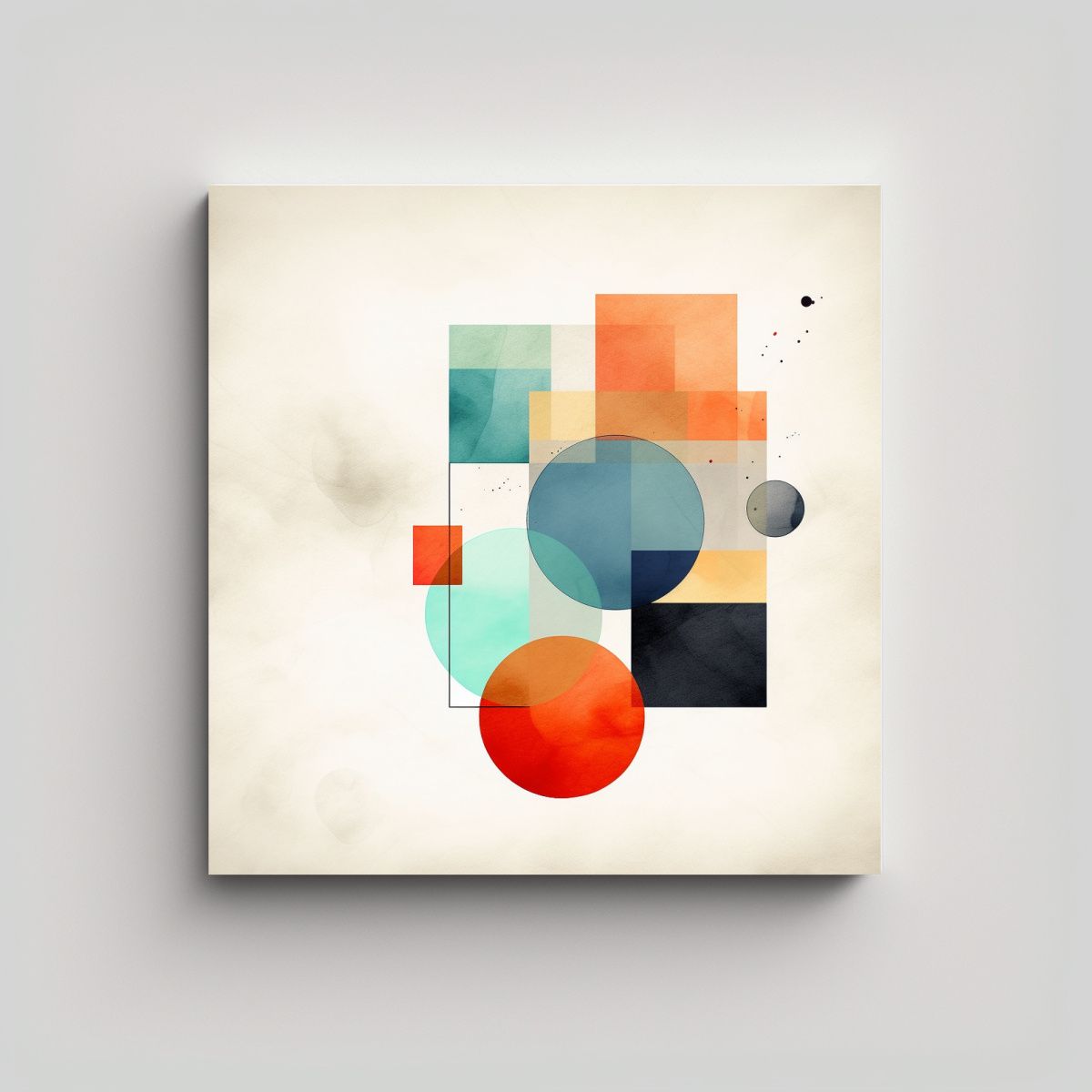 GENERICO - Cuadro Abstracto Adorno Formas Geométricas Arte 80x80 Cm