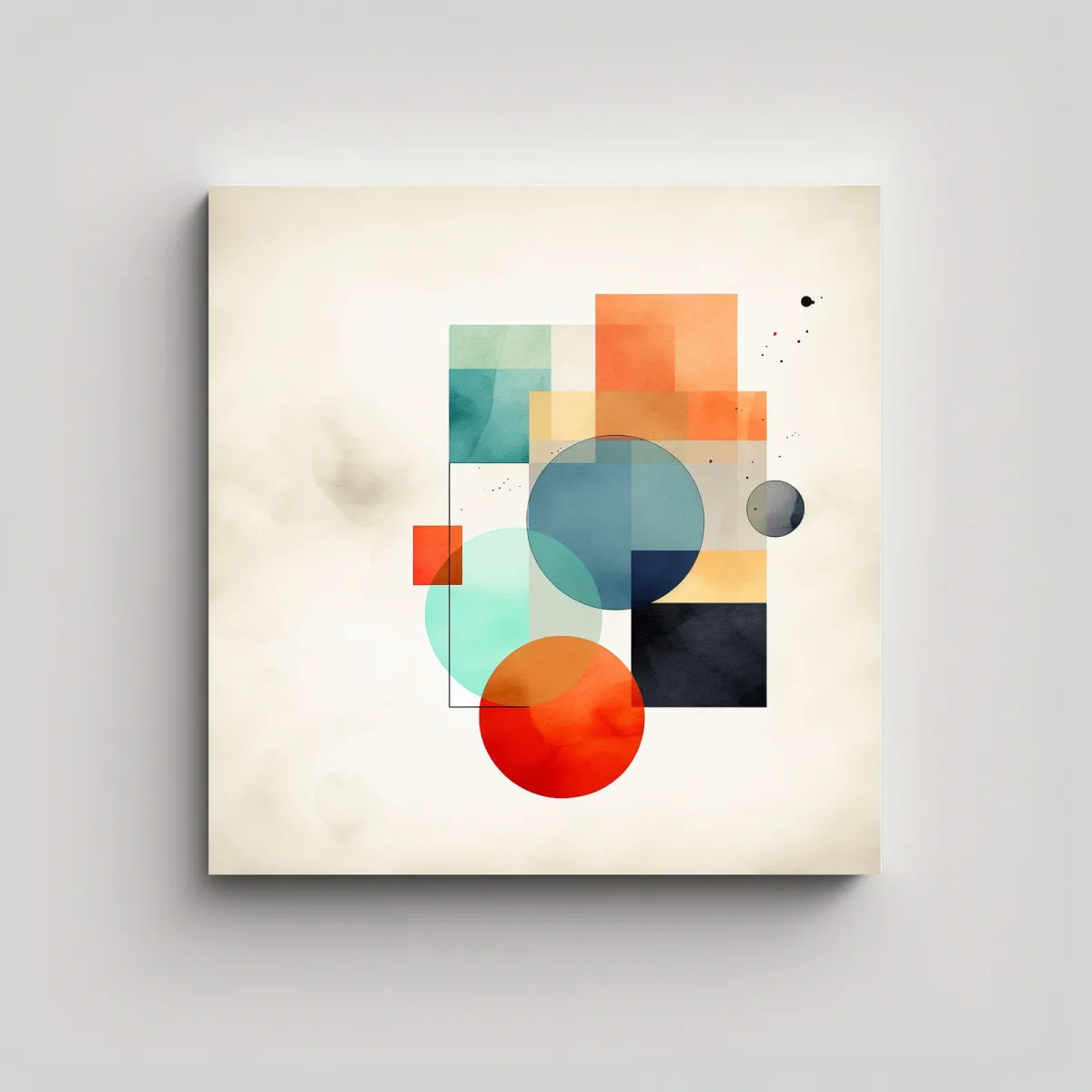 GENERICO - Cuadro Abstracto Adorno Formas Geométricas Arte 50x50 Cm