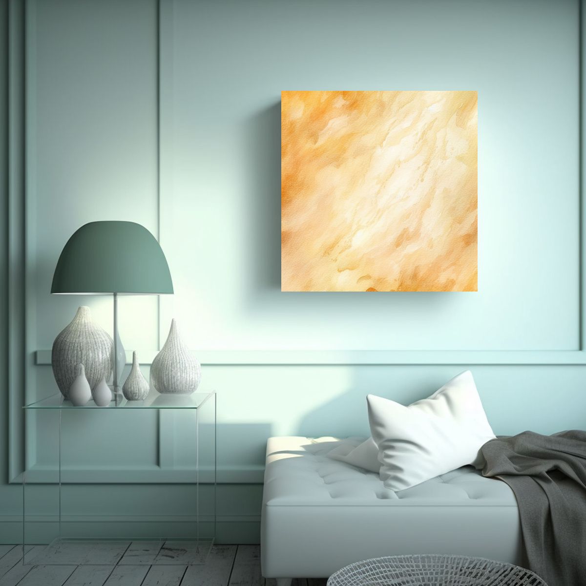 GENERICO - Cuadro Vintage Estrellados En Color Vainilla Con 60x60 Cm