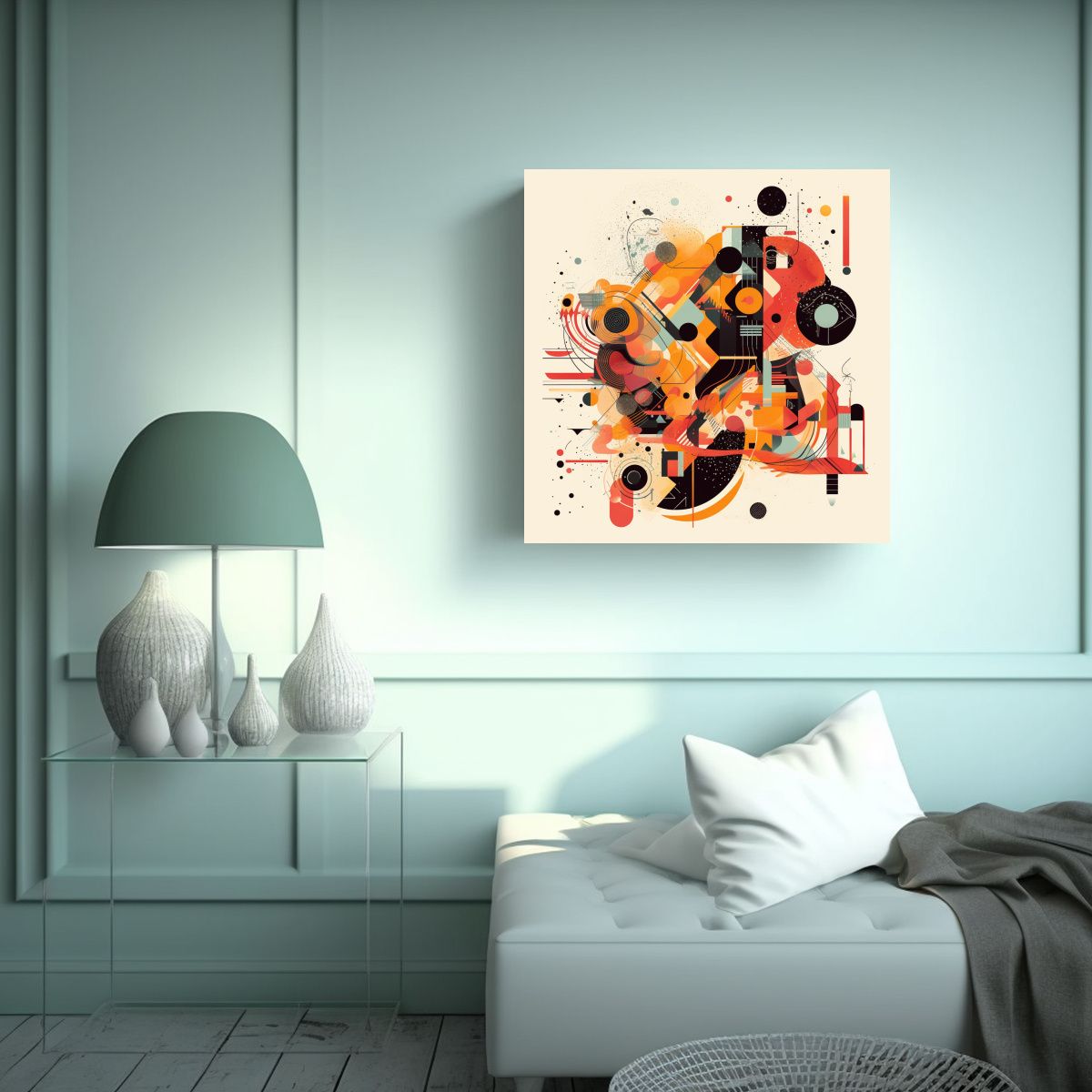 GENERICO - Cuadro Abstracto Majestuosas Concepto 80x80 Cm