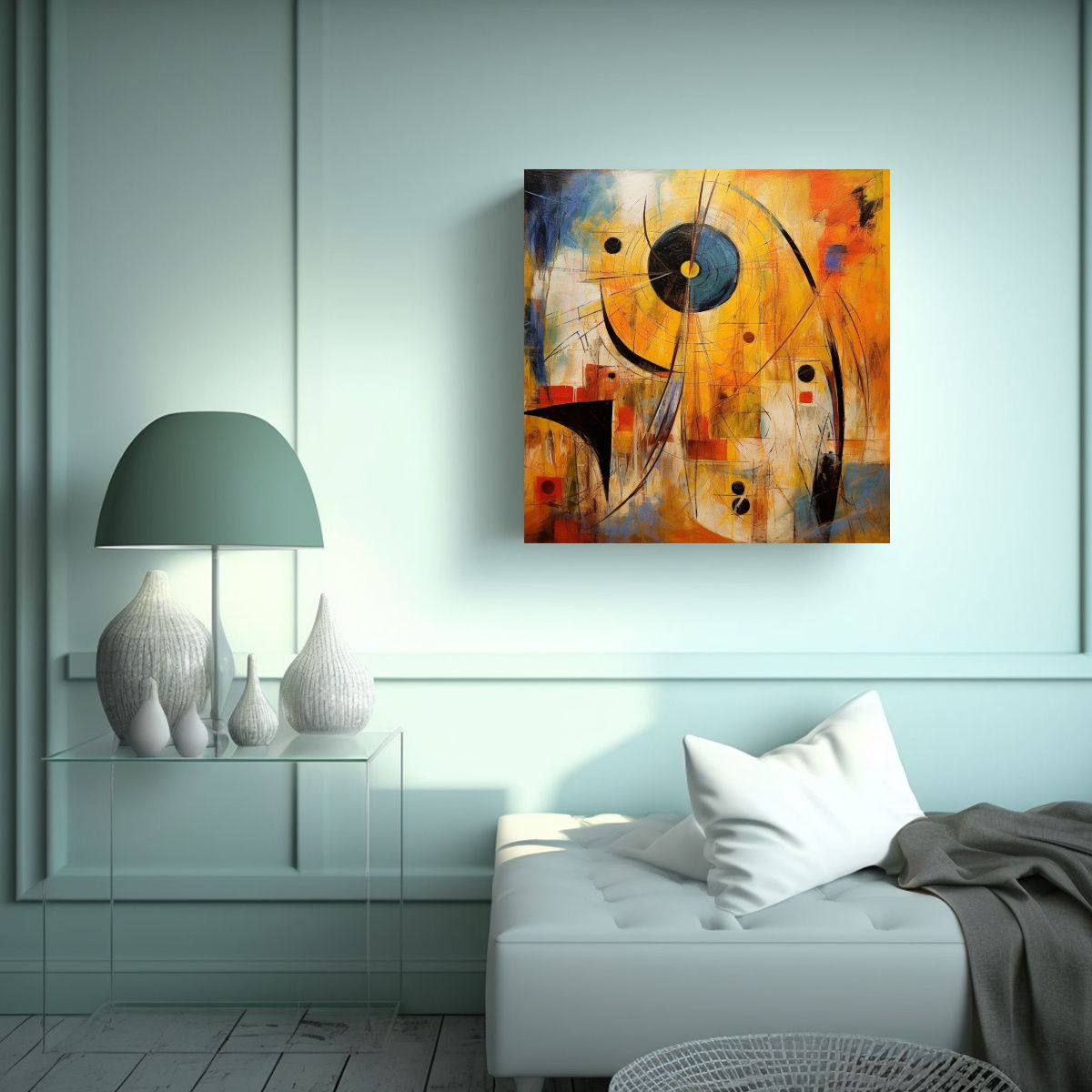 GENERICO - Pinturas Decorativas De Arte Abstracto Simétrico 90x90 Cm