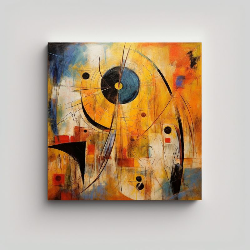 GENERICO - Pinturas Decorativas De Arte Abstracto Simétrico 80x80 Cm