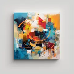 GENERICO - Arte De Pared Abstracto Con Figuras Coloridas 80x80 Cm