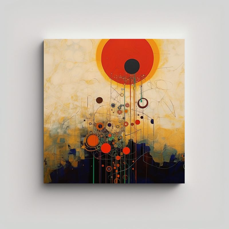 GENERICO - Arte Pared Alta Calidad Abstracto Symbiosis 80x80 Cm