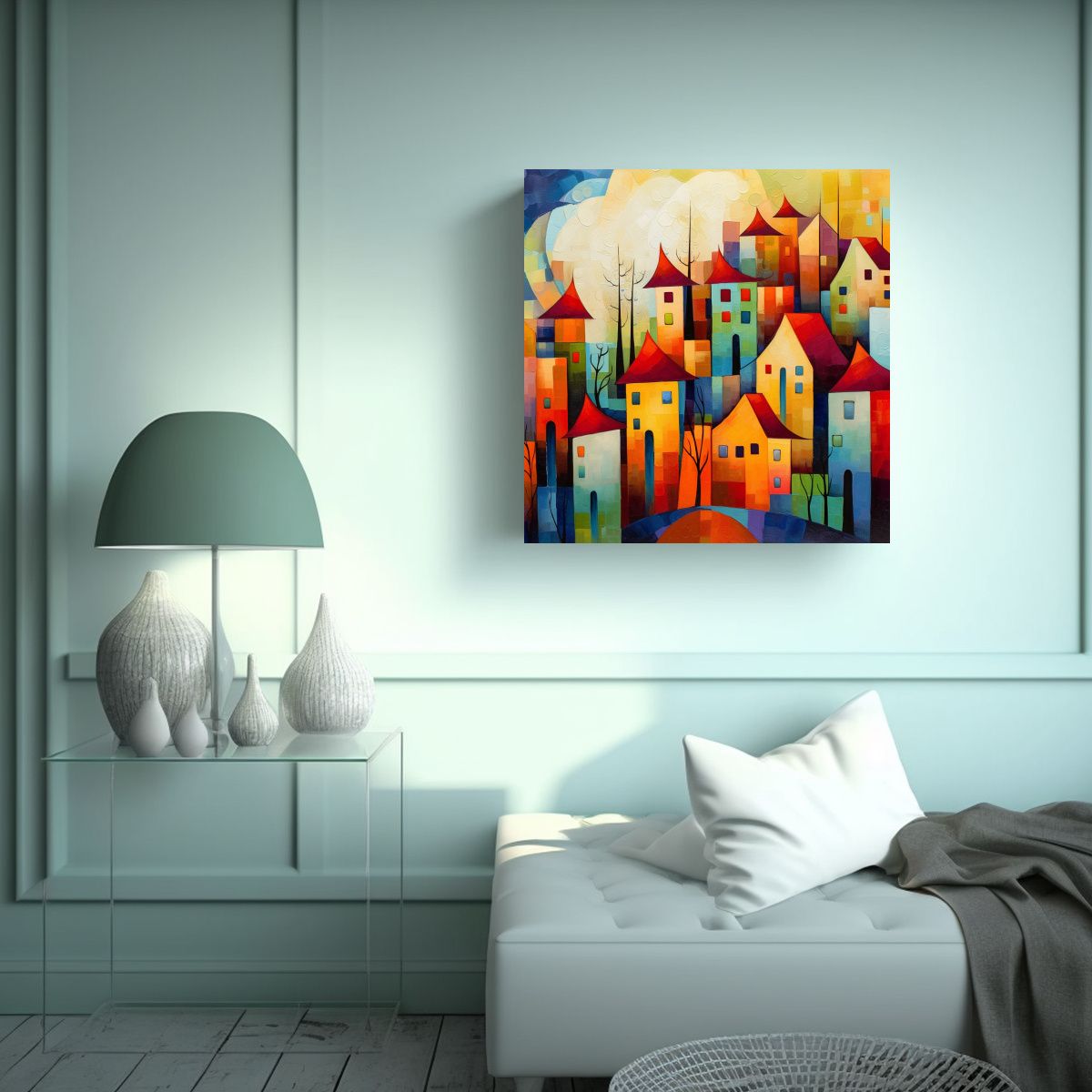 GENERICO - Pinturas Decorativas Semi Abstractas De Paisajes 80x80 Cm