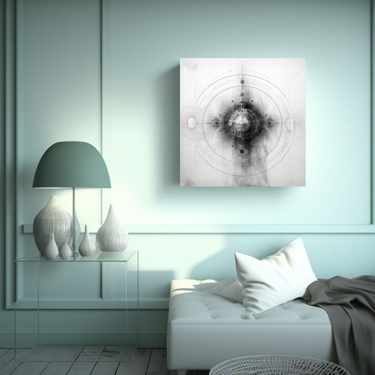 GENERICO - Lienzo De Tela Forma Living Silverlake 50x50 Cm