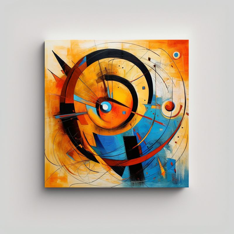 GENERICO - Lienzo De Tela Dibujo Motivo Abstracto Para 80x80 Cm