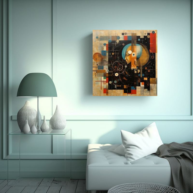 GENERICO - Pintura Abstracta Cósmica, Raíces Del 60x60 Cm