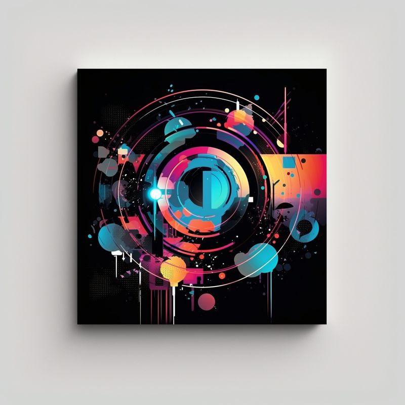 GENERICO - Lienzo De Tela Expresión Bonita Club Altavoces 50x50 Cm