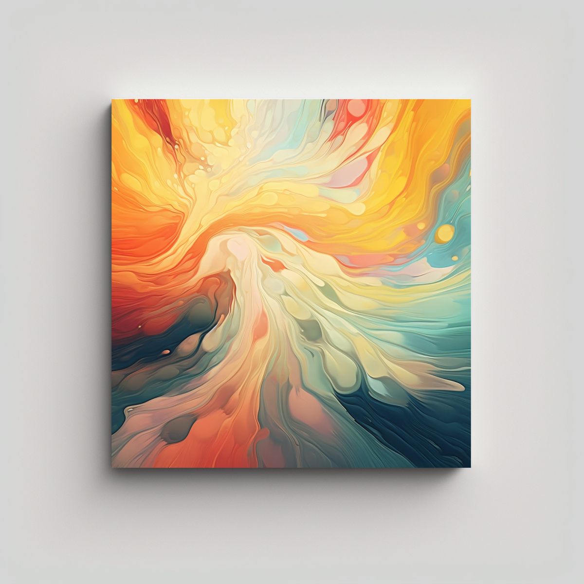 GENERICO - Pintura Digital Arte Abstracto Tonos Simplicidad 90x90 Cm