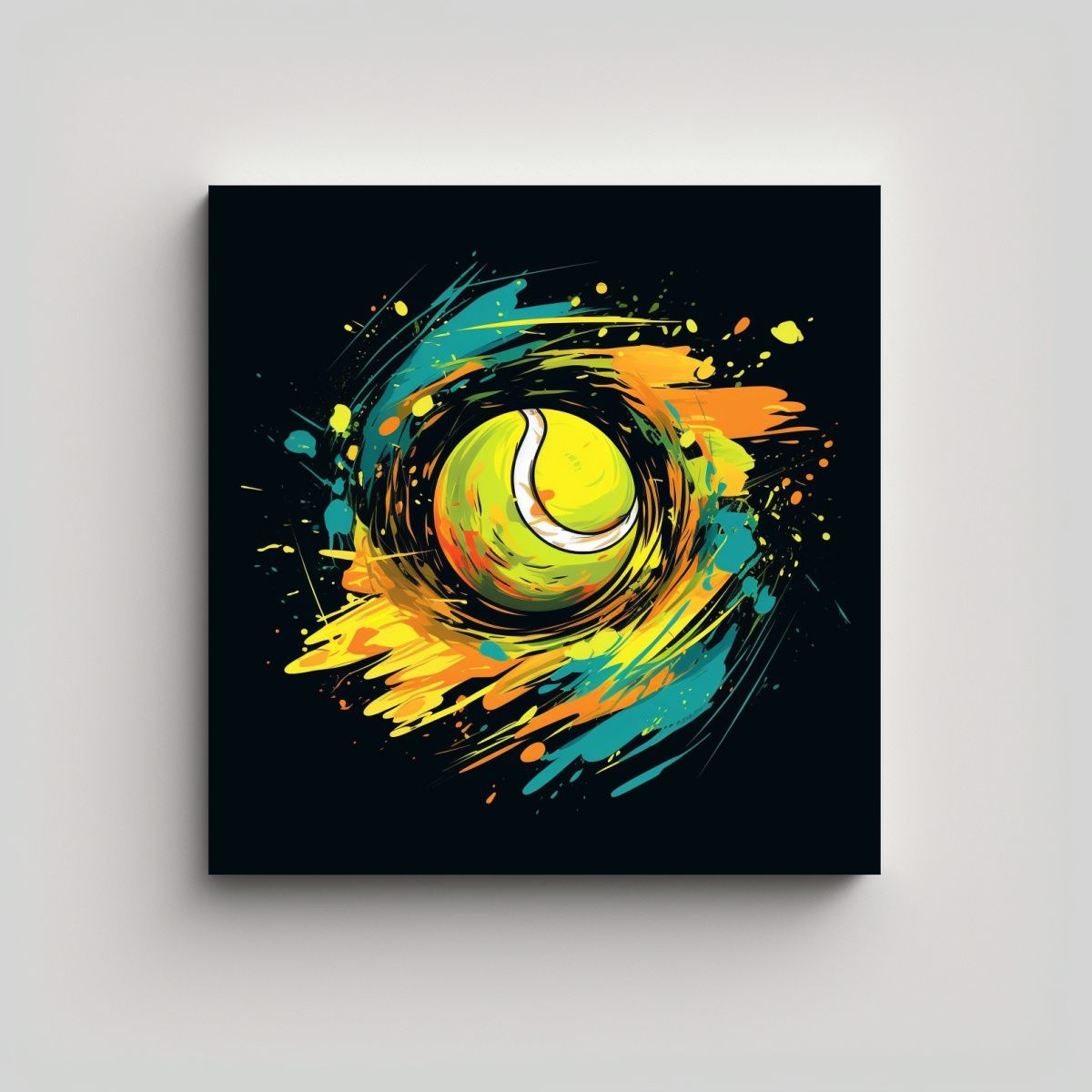 GENERICO - Cuadro Abstracción Visual Lienzo 16k 60x60 Cm