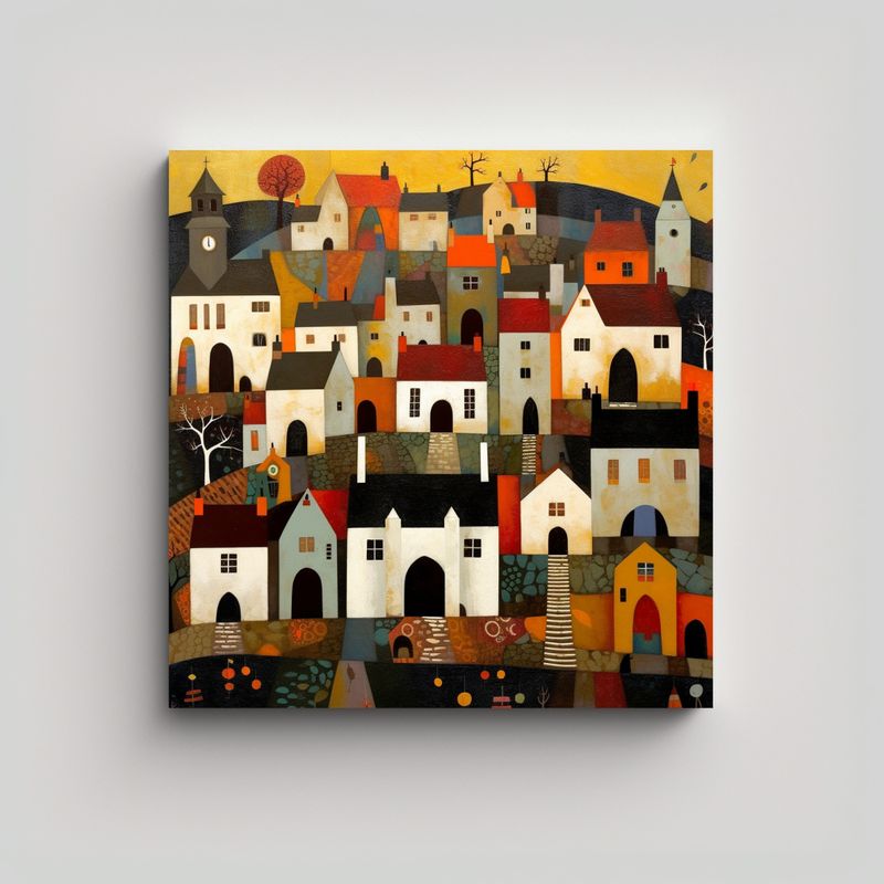 GENERICO - Pintura Decorativa Estilo George Birrell Del 70x70 Cm