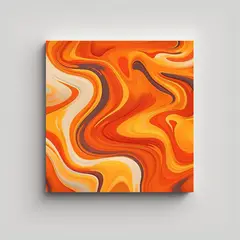 GENERICO - Cuadro Decorativo Vanguardia Urbano En Naranja 50x50 Cm