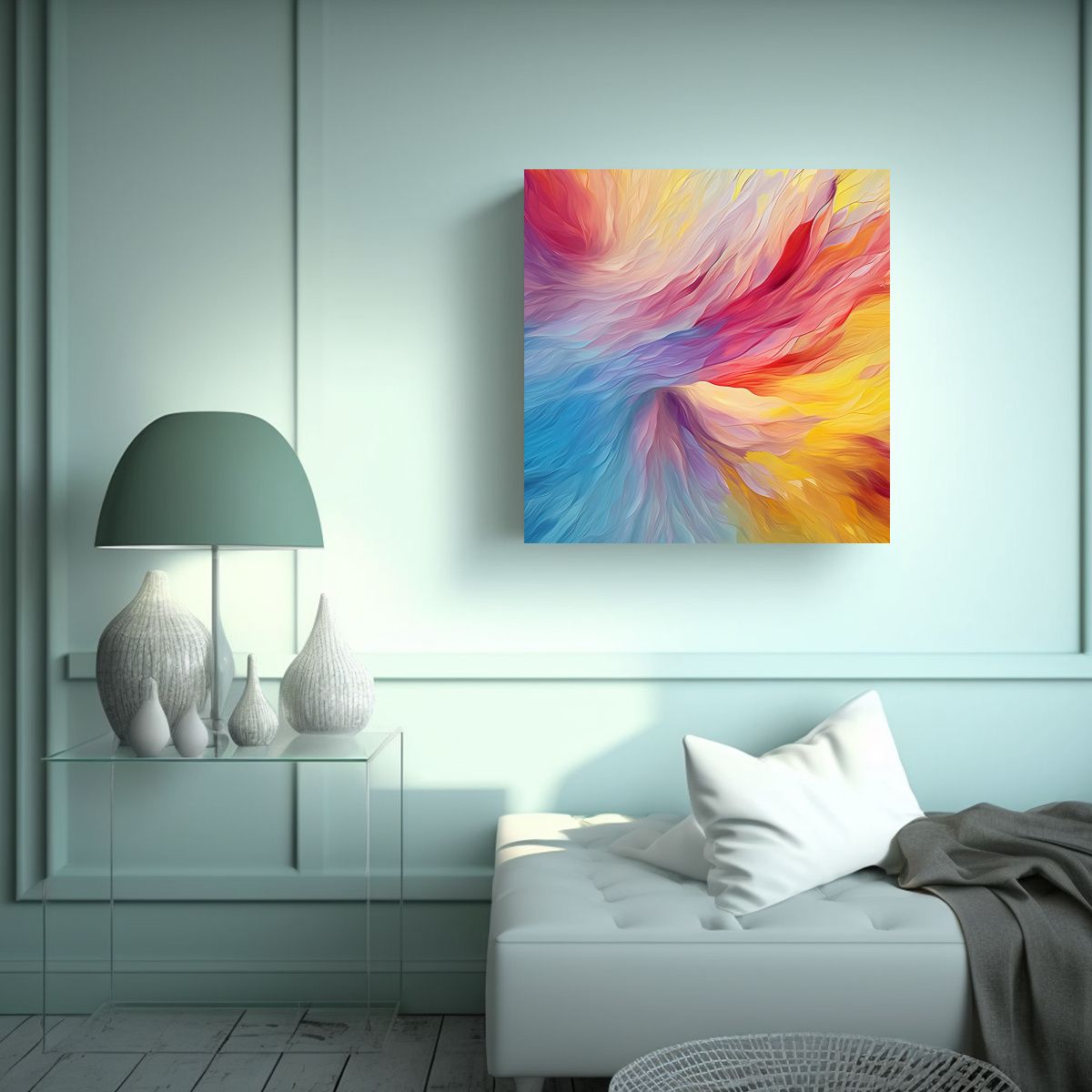 GENERICO - Cuadro Fotografía Verano Sensación Colorida, 80x80 Cm