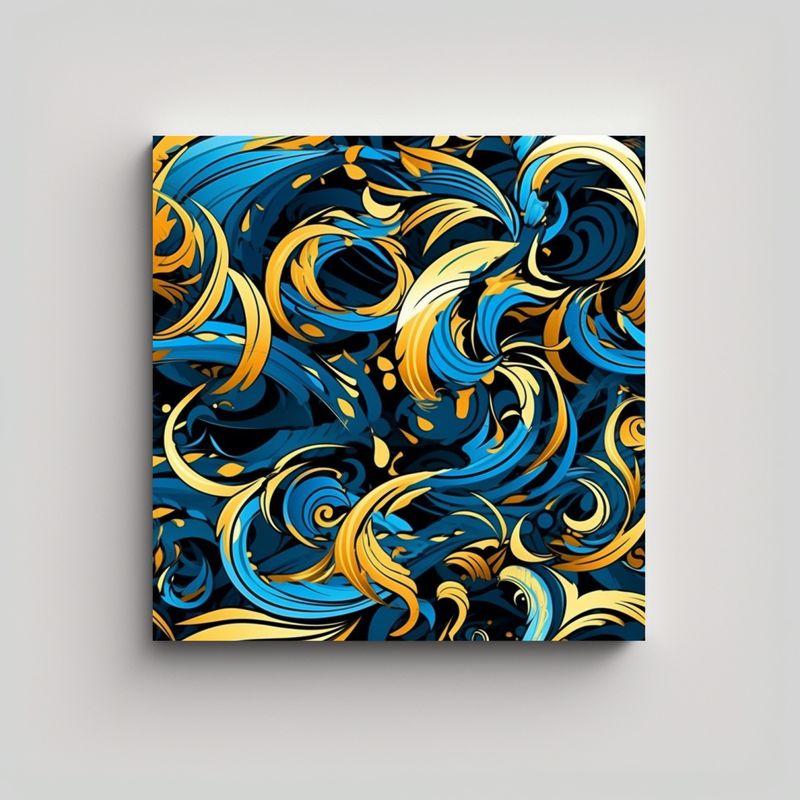 GENERICO - Cuadro Decorativo De Patrón Sin Fisuras De 80x80 Cm