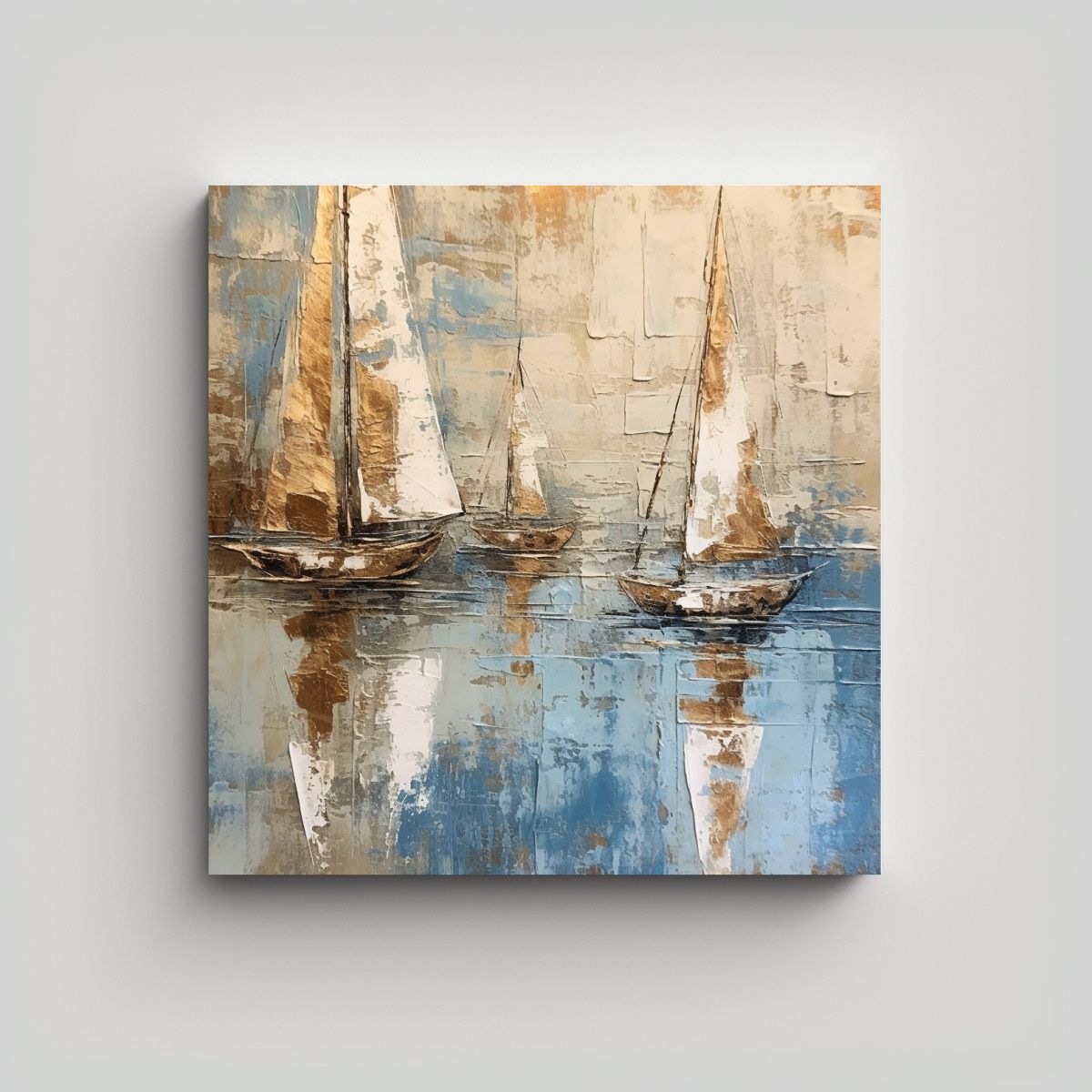 GENERICO - Lienzo Moderno Surrealista Pintura Acrílica 80x80 Cm