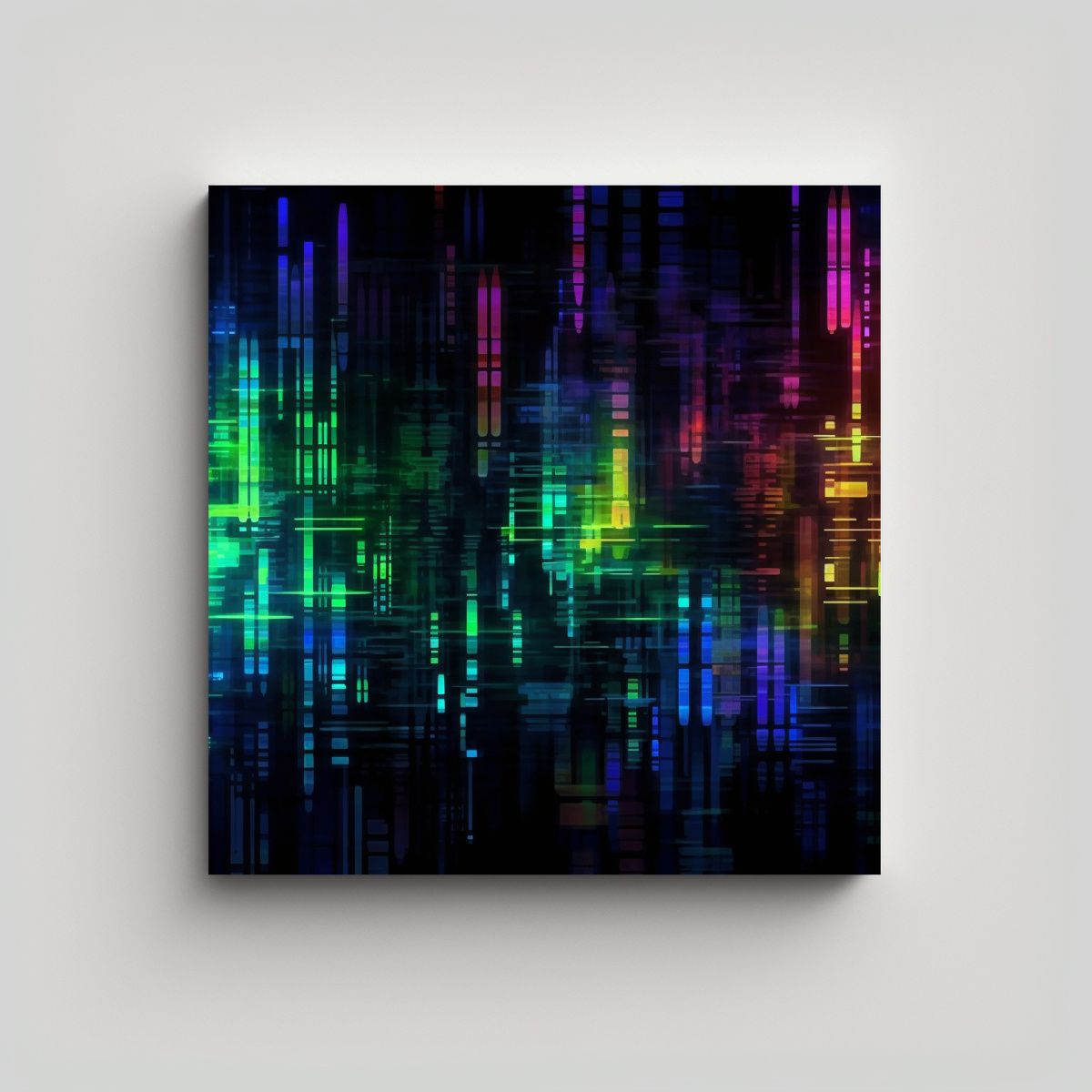 GENERICO - Pintura Decorativa Digital De Glitch Abstracto En 60x60 Cm
