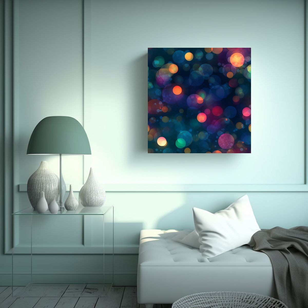 GENERICO - Pinturas Decorativas De Lienzo Inspiración Bokeh 60x60 Cm