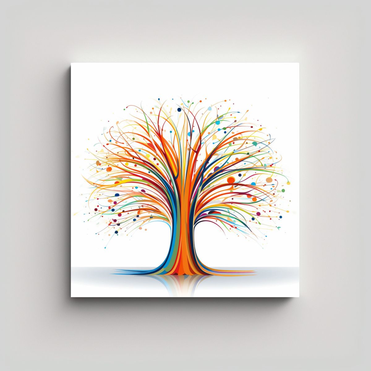 GENERICO - Cuadro Abstracto De árbol Alienígena Con 70x70 Cm