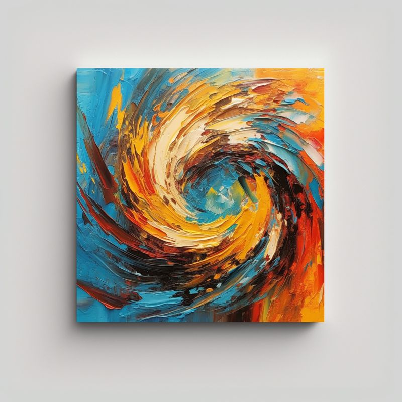 GENERICO - Cuadro Abstracto Inspiración Comedor: Una 50x50 Cm