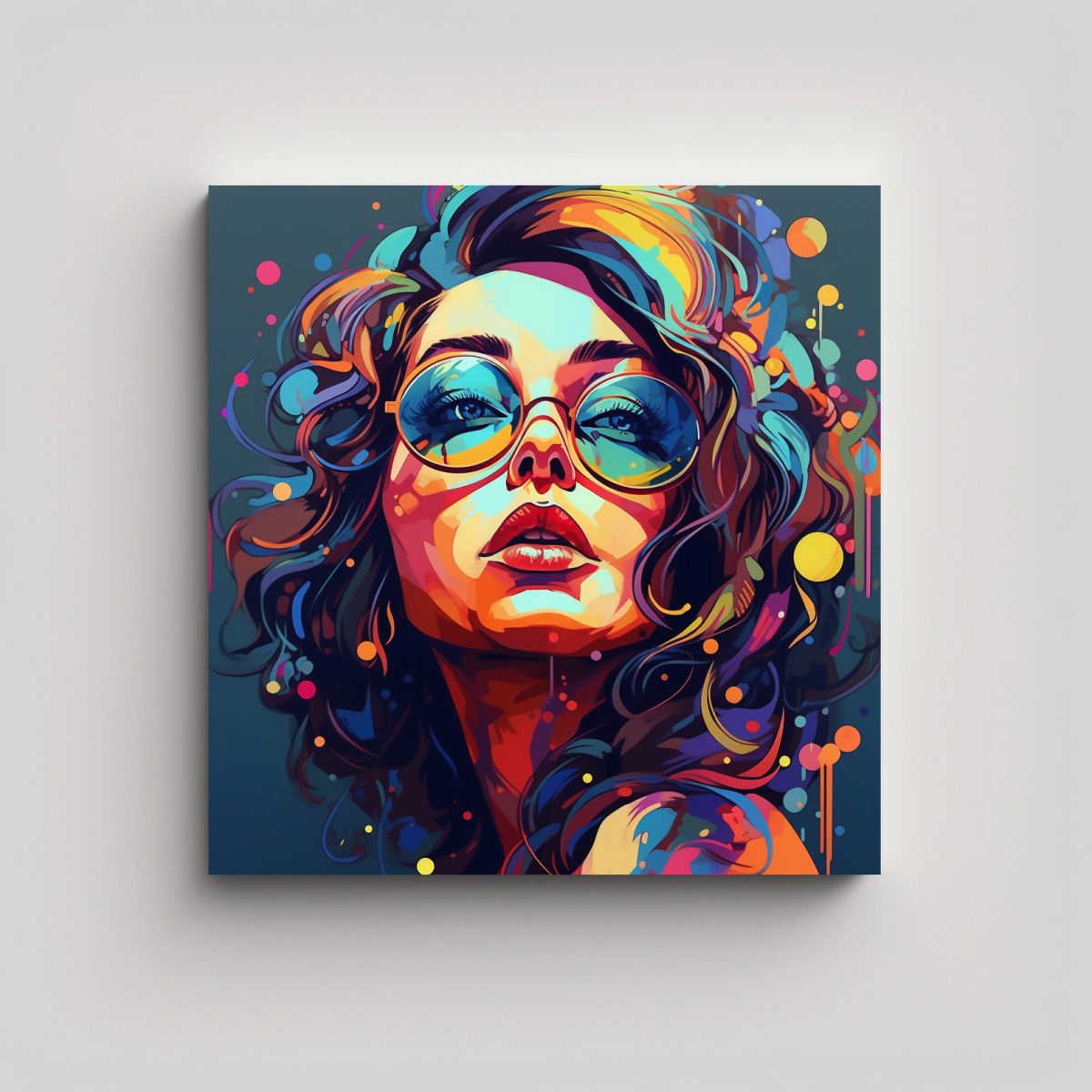 GENERICO - Composición De Textura En Lienzo Para 70x70 Cm