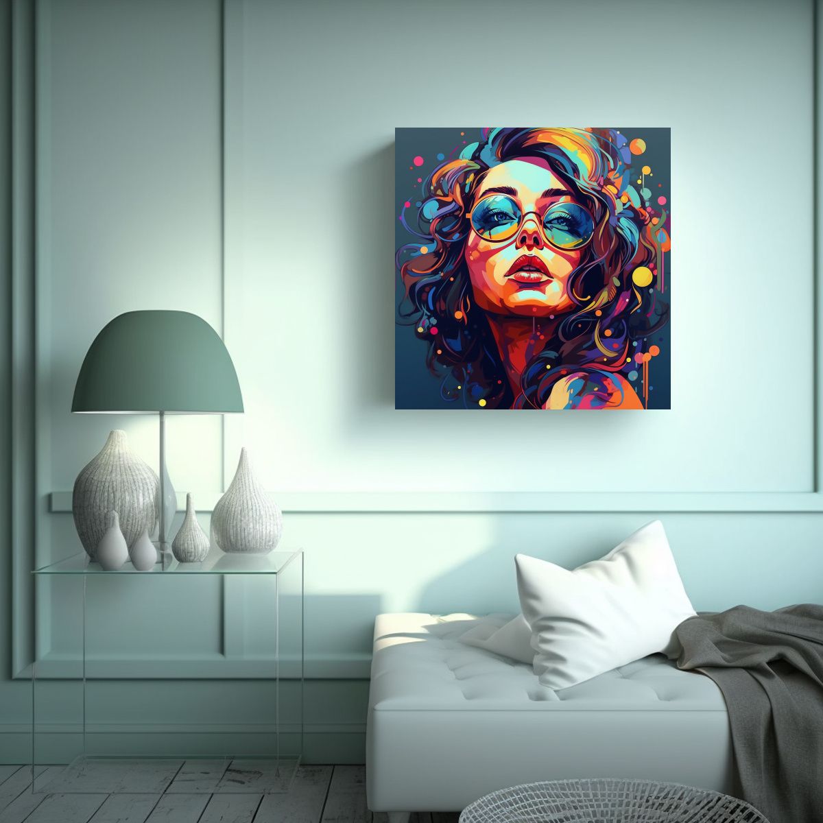 GENERICO - Composición De Textura En Lienzo Para 50x50 Cm