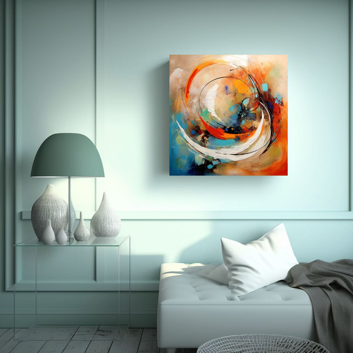 GENERICO - Cuadro Vanguardia Arte Gráfico: Bellas Obras De 90x90 Cm