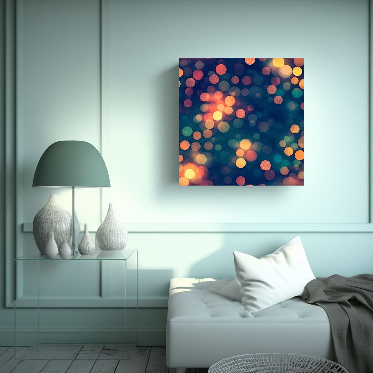 GENERICO - Pinturas De Pared Con Efecto Bokeh Estrellado, 60x60 Cm