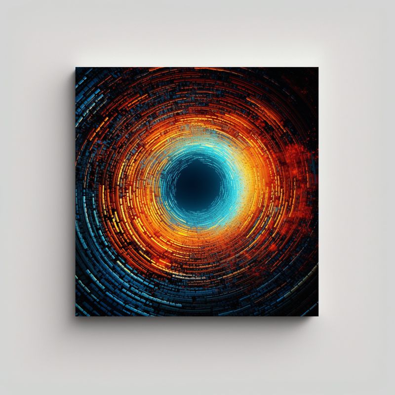 GENERICO - Cuadro Abstracto Vortex Moderno De Alta 90x90 Cm