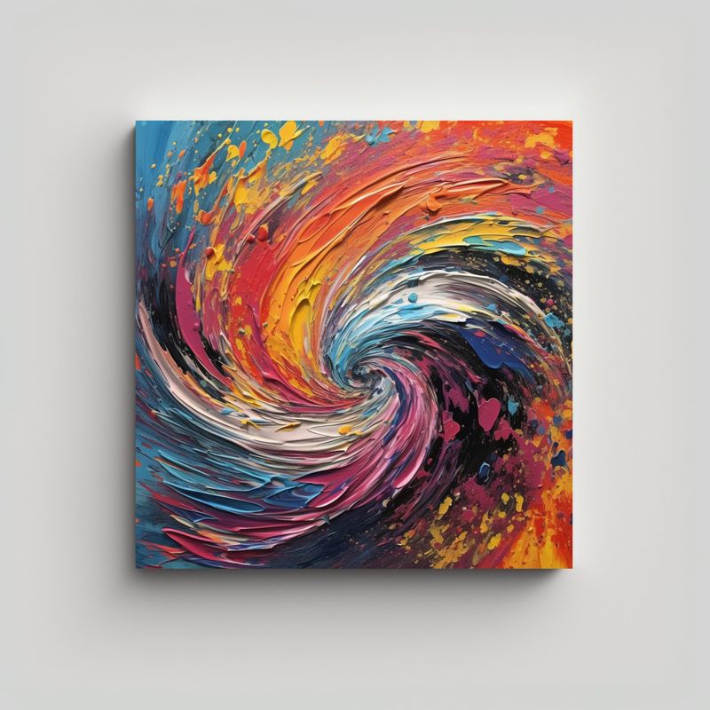 GENERICO - Lienzo Moderno Armonía De Colores Patio, 90x90 Cm