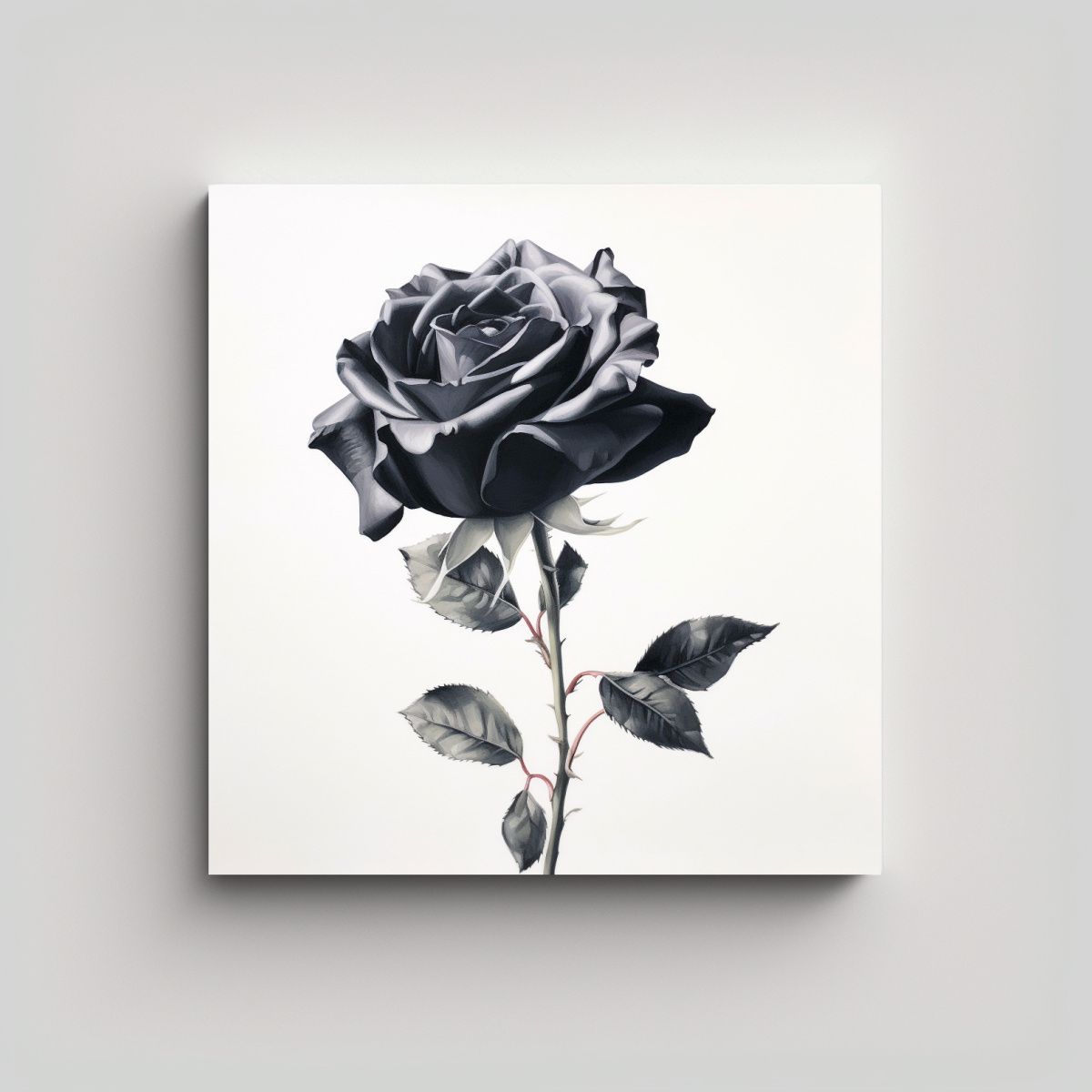 GENERICO - Pintura De Decoración: Rosa Negra Bellamente 50x50 Cm