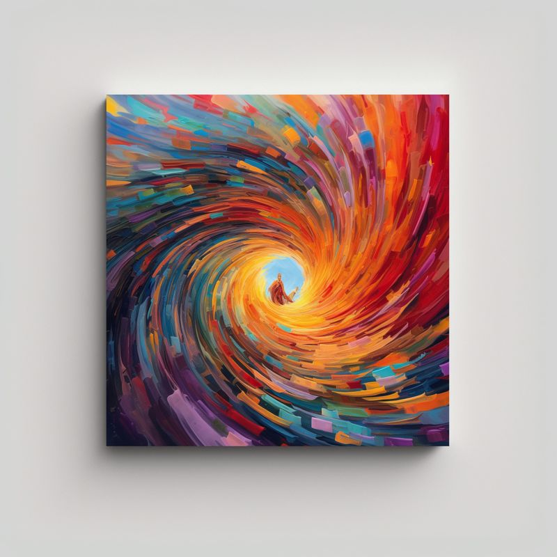 GENERICO - Pinturas Decorativas Modernas Con Vibrante Motivo 90x90 Cm