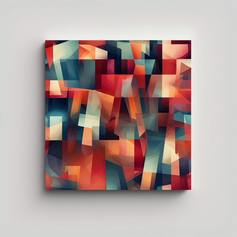 GENERICO - Pinturas Decorativas De Composición Abstracción 90x90 Cm