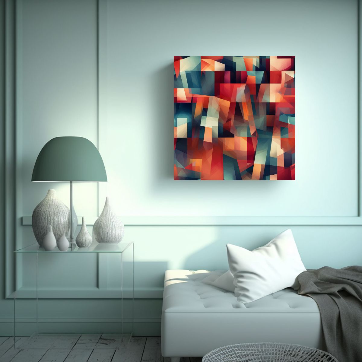 GENERICO - Pinturas Decorativas De Composición Abstracción 70x70 Cm