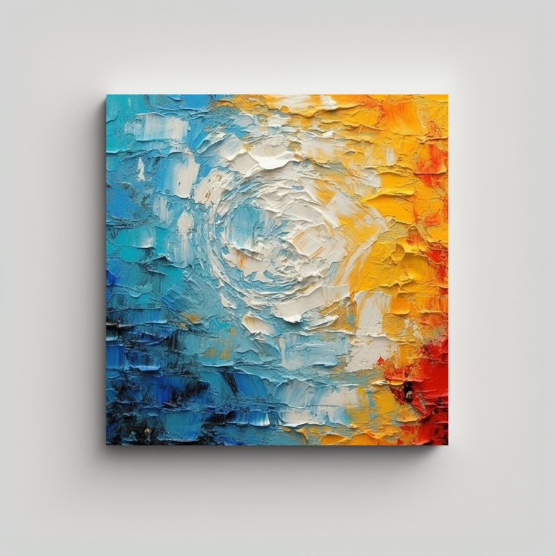 GENERICO - Pinturas Abstractas Modernas Con Textura De Finas 70x70 Cm