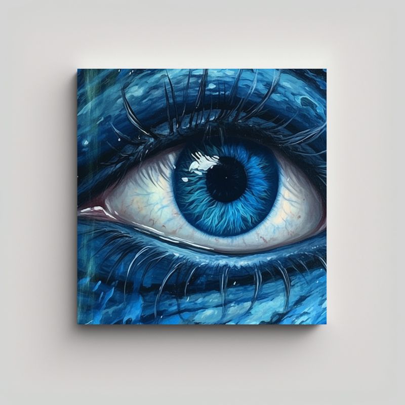 GENERICO - Pintura Decorativa En Primer Plano De Ojos De 90x90 Cm