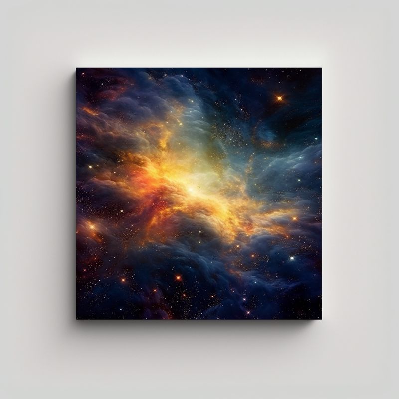 GENERICO - Pintura De Pared Galaxia Cálida Evocadora 90x90 Cm
