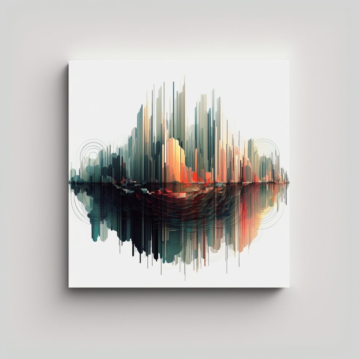 GENERICO - Cuadro Flotante De Visualización De Datos 90x90 Cm