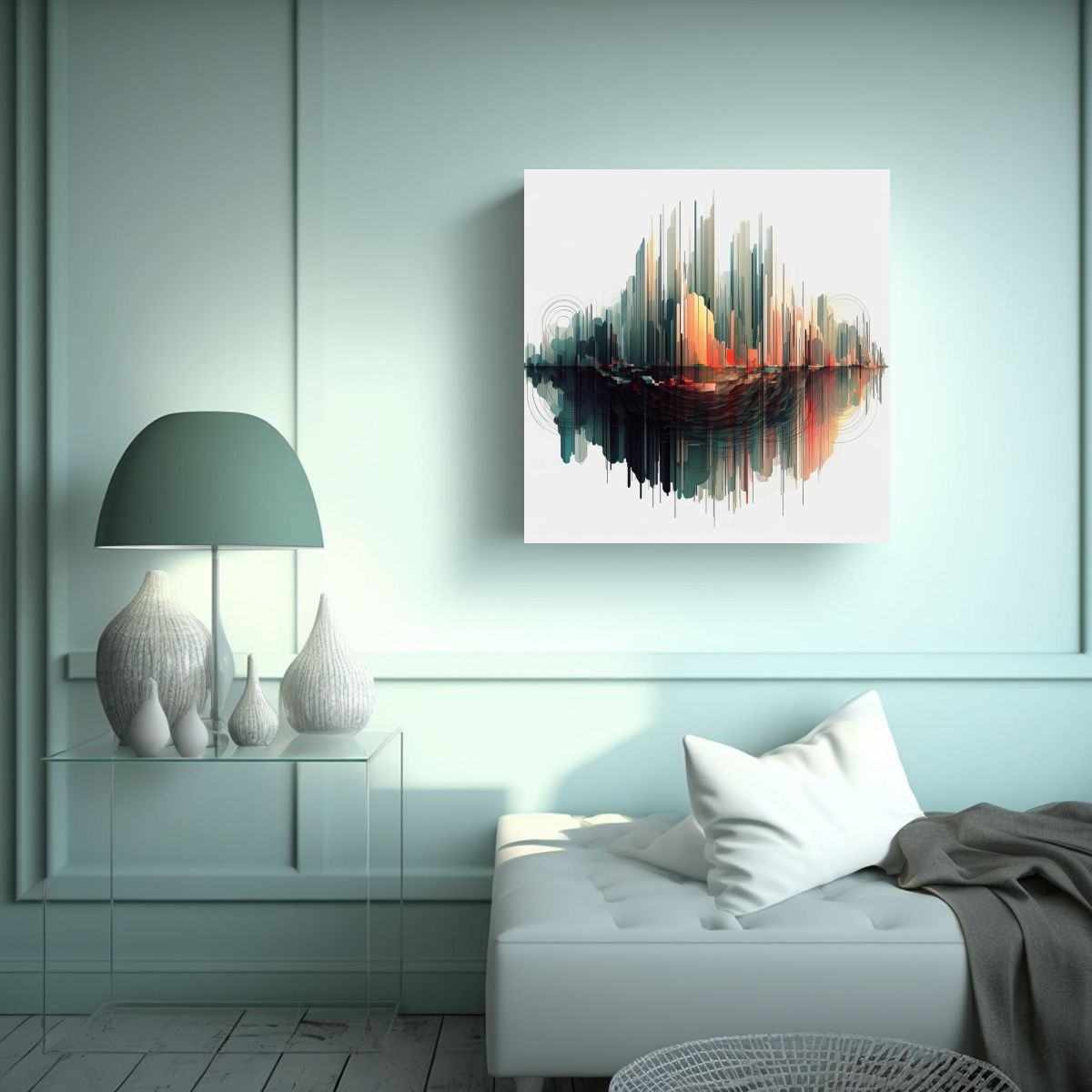 GENERICO - Cuadro Flotante De Visualización De Datos 90x90 Cm