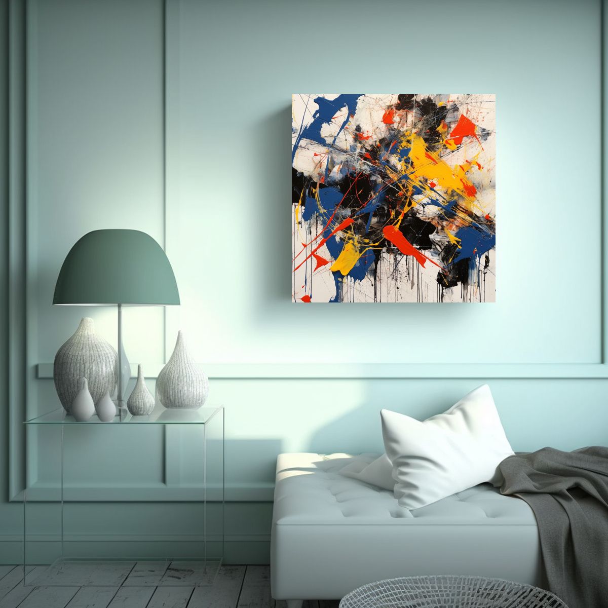 GENERICO - Pintura Conceptual Calma Obra Minimalista De Arte 50x50 Cm