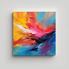 GENERICO - Pintura Abstracta Acrílica Para Decoración De 50x50 Cm