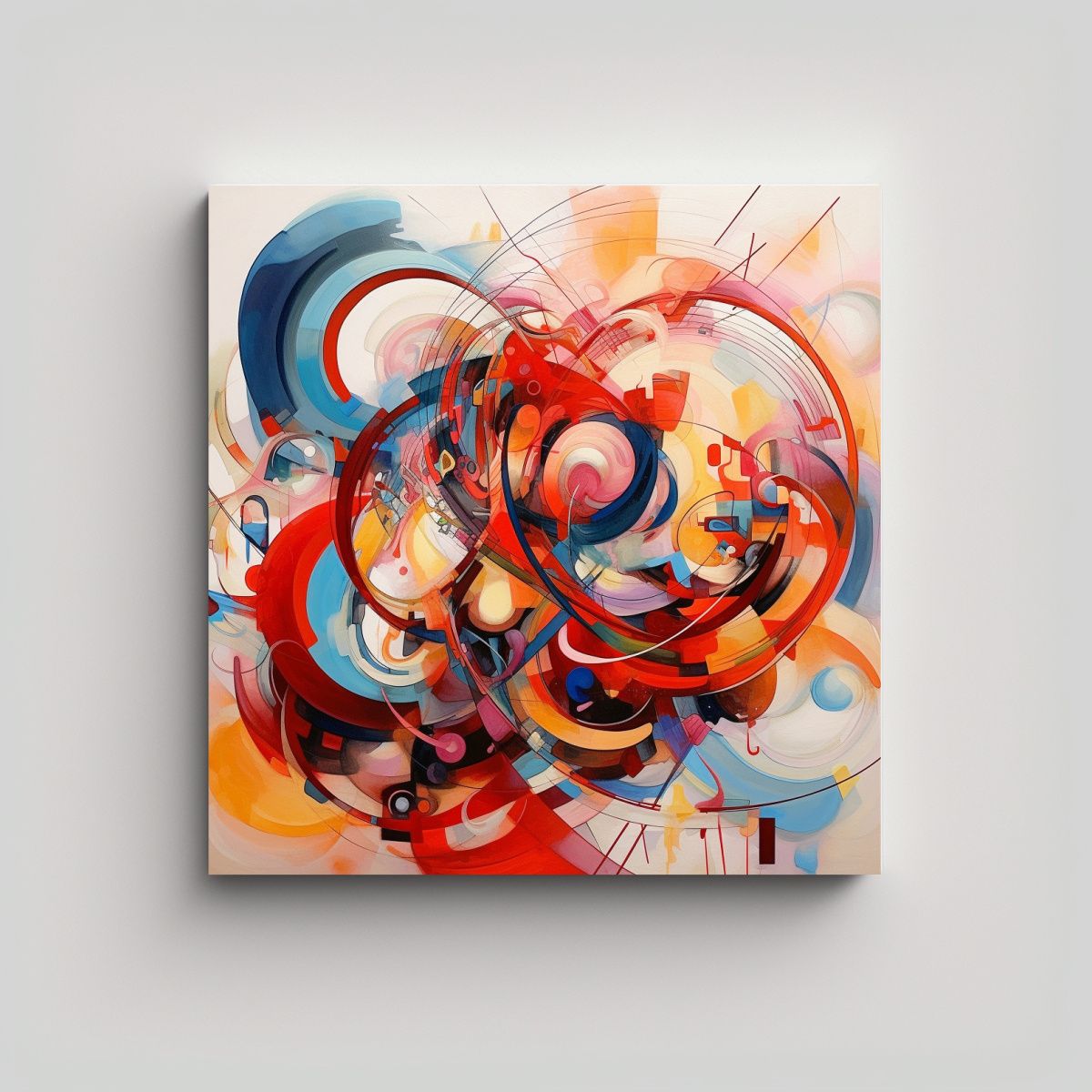 GENERICO - Pintura Abstracta Para Decoración De Cocina 90x90 Cm